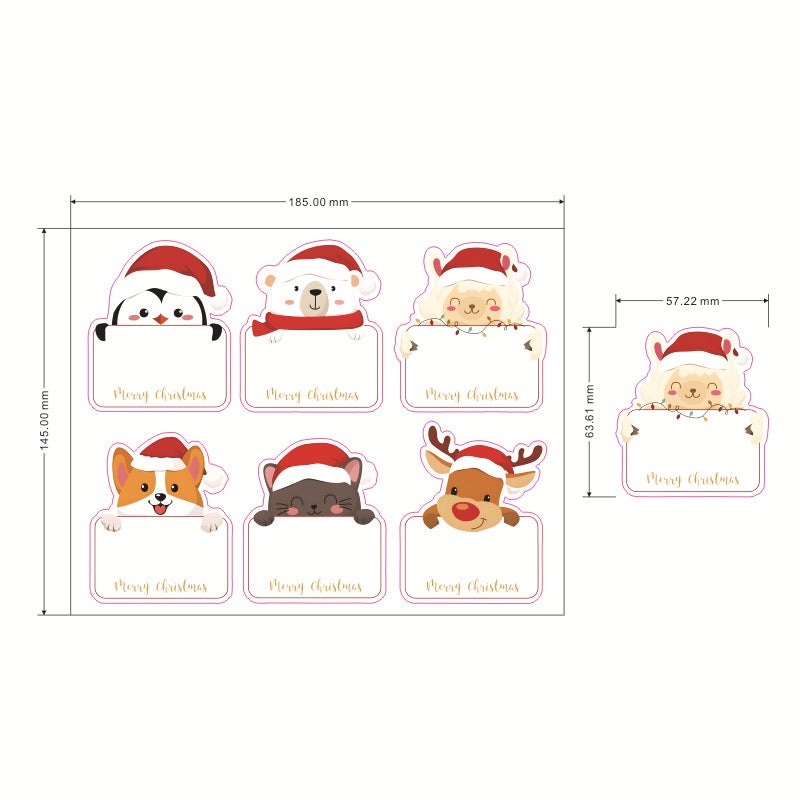 720 Piezas De Etiquetas Autoadhesivas Para Regalos De Navidad, Etiquetas De Nombre Kraft De Navidad, Pegatinas Navideñas De Kraft Natural, Etiquetas De Papel, Etiquetas Para Regalos Para Decoración