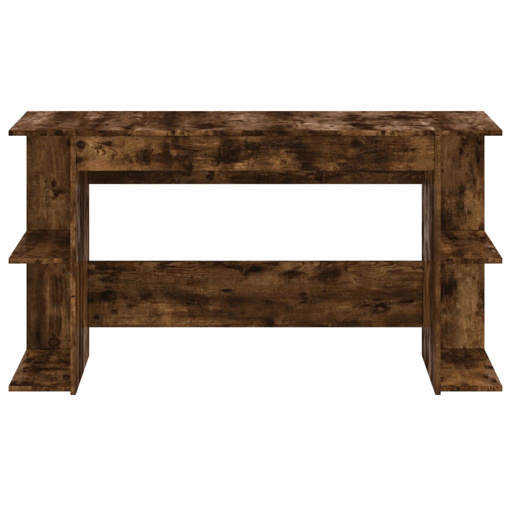 Bureau，Table de travail，Table d'étude chêne fumé 140x50x75 cm bois d'ingénierie CFW185858 - 4