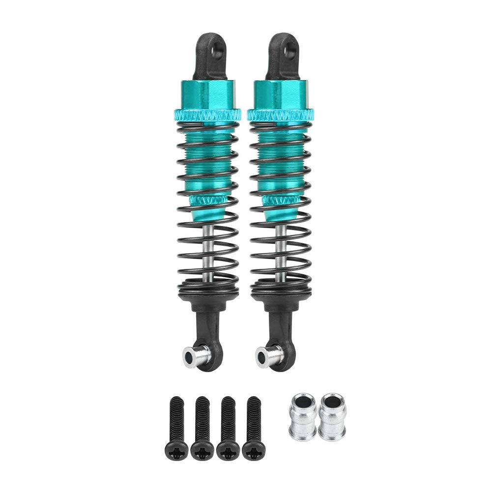 RiToEasysports 2 Pièces RC Amortisseurs 110mm Amortisseur à Ressort Réglable En Métal Solide Compatible Avec TRAXXAS Slash 2WD(Bleu) Accessoires De Voitures Miniatures