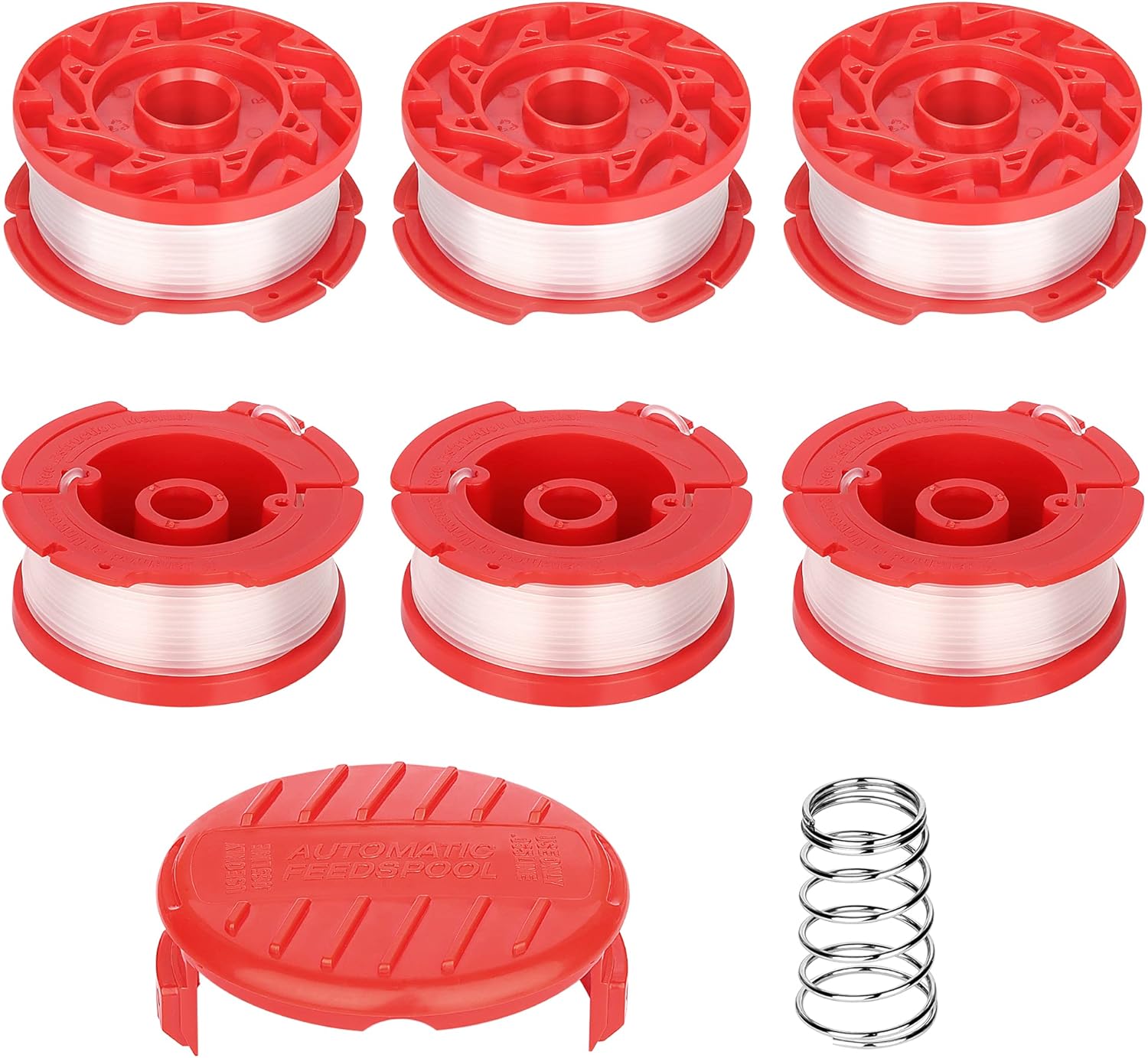 Szpule z żyłką do podkaszarki Craftsman CMZST0653 CMZST065 20 V (6 szpul, 1 sprężyna, 1 osłona)