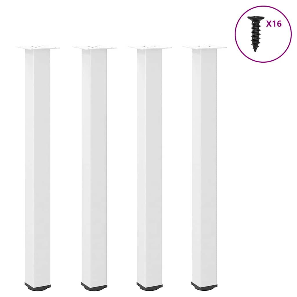 Nogi do stołu barowego 4 szt. Białe 90-92 cm Stalowe vidaXL