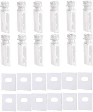 Lot De 40 Crochets De Rideau En Plastique Blanc 34mm - Compatibles Tringles Swift Pour Camping-Car Et Maison