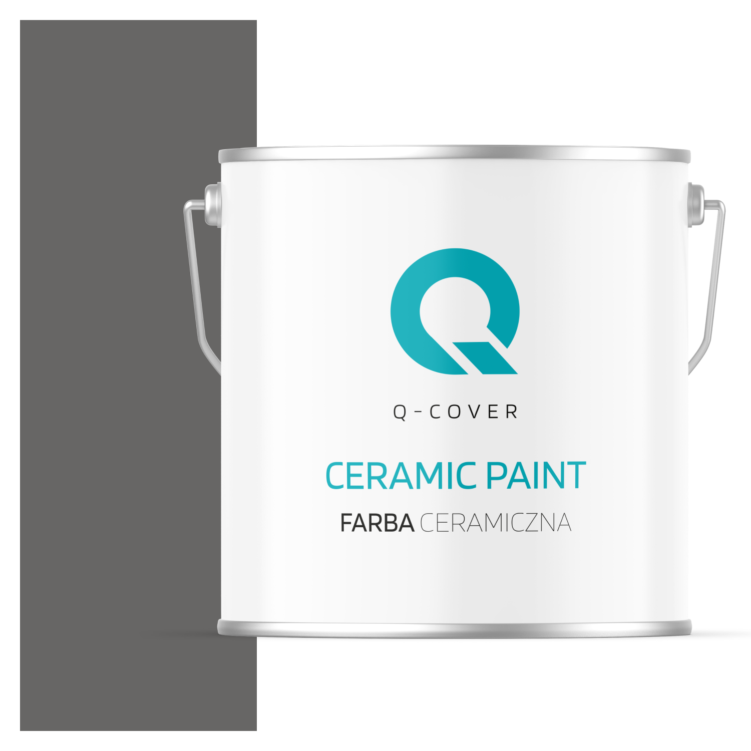 Farba Ceramiczna Do Ścian i Sufitów Q-Cover Grafitowy H1213 Głęboki Mat 5L
