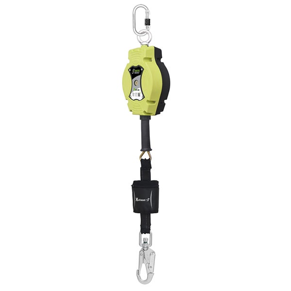 Dispositif Antichute Automatique Avec Harnais - Certifié, Longueur 10m/15m/20m - Capacité 150 Kg - Pour Toiture, Travaux En Hauteur (Couleur : Jaune, 10m)