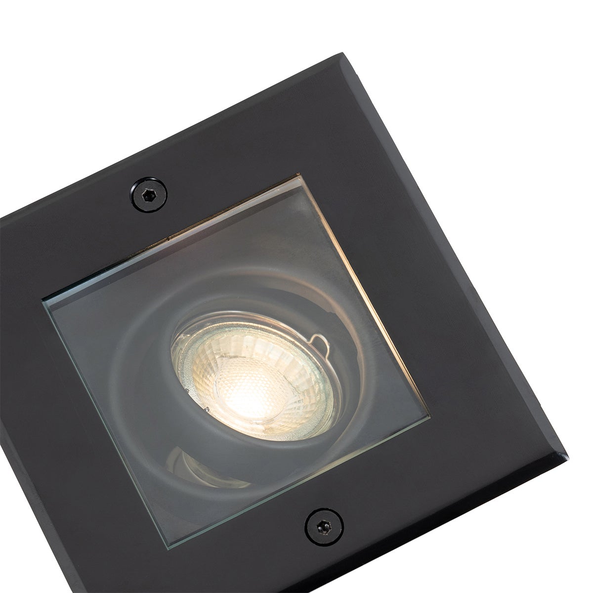 Qazqa moderne spot encastré au sol extérieur extérieure pour jardin - Oneon - noir, max. 50w, gu10, 13cm, IP65, carré - 5