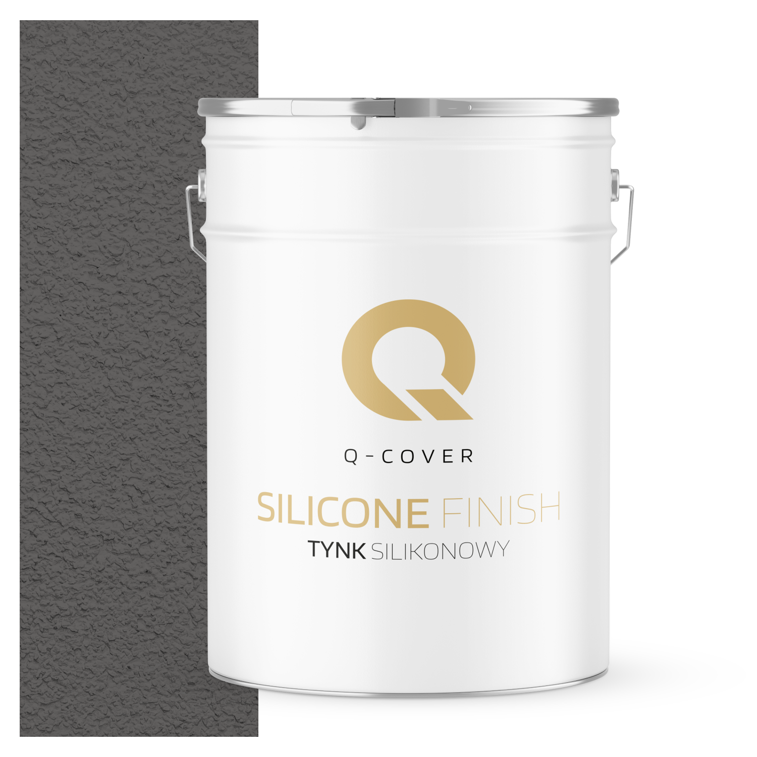 Tynk Silikonowy Elewacyjny Baranek 1.5mm Q-Cover Szary ciemny F276 25KG