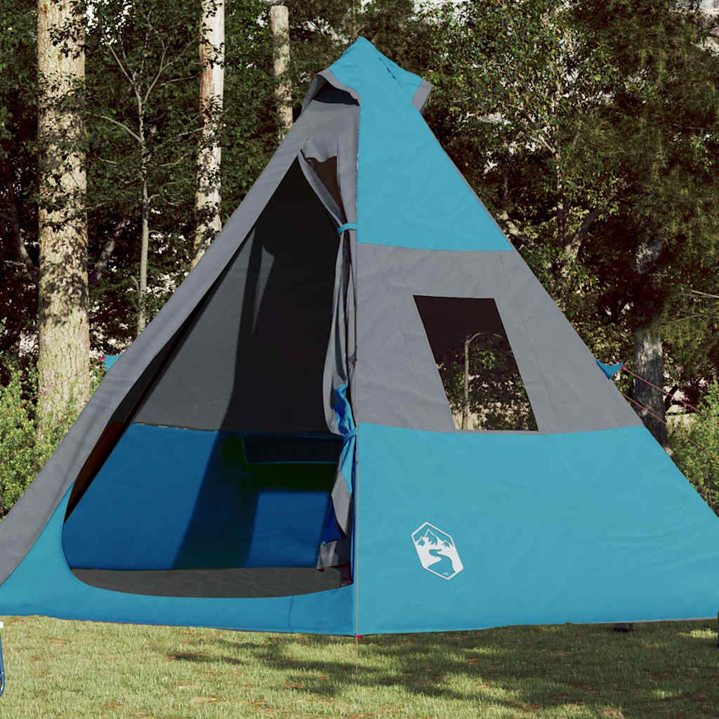 Namiot turystyczny, tipi, 7-os., niebieski, wodoszczelny vidaXL