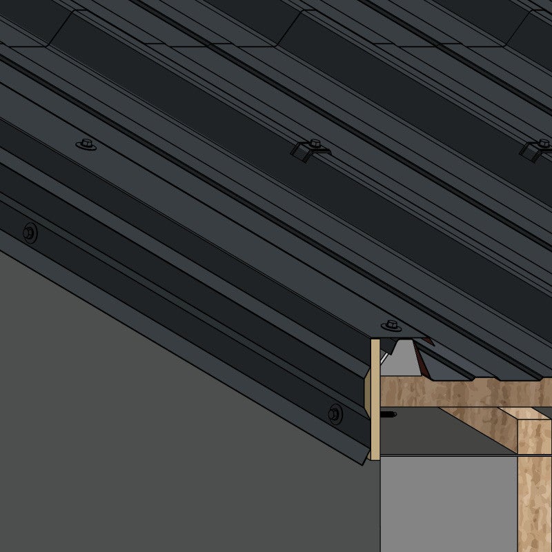 Bande de rive universelle | 2100 mm Longueur Gris Anthracite | RAL 7016 - 2