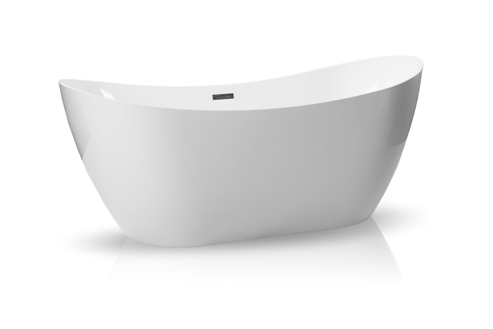 WANNA WOLNOSTOJĄCA MALTA 150 x 75 AKCESORIA SREBRNE (KOREK I PRZELEW)