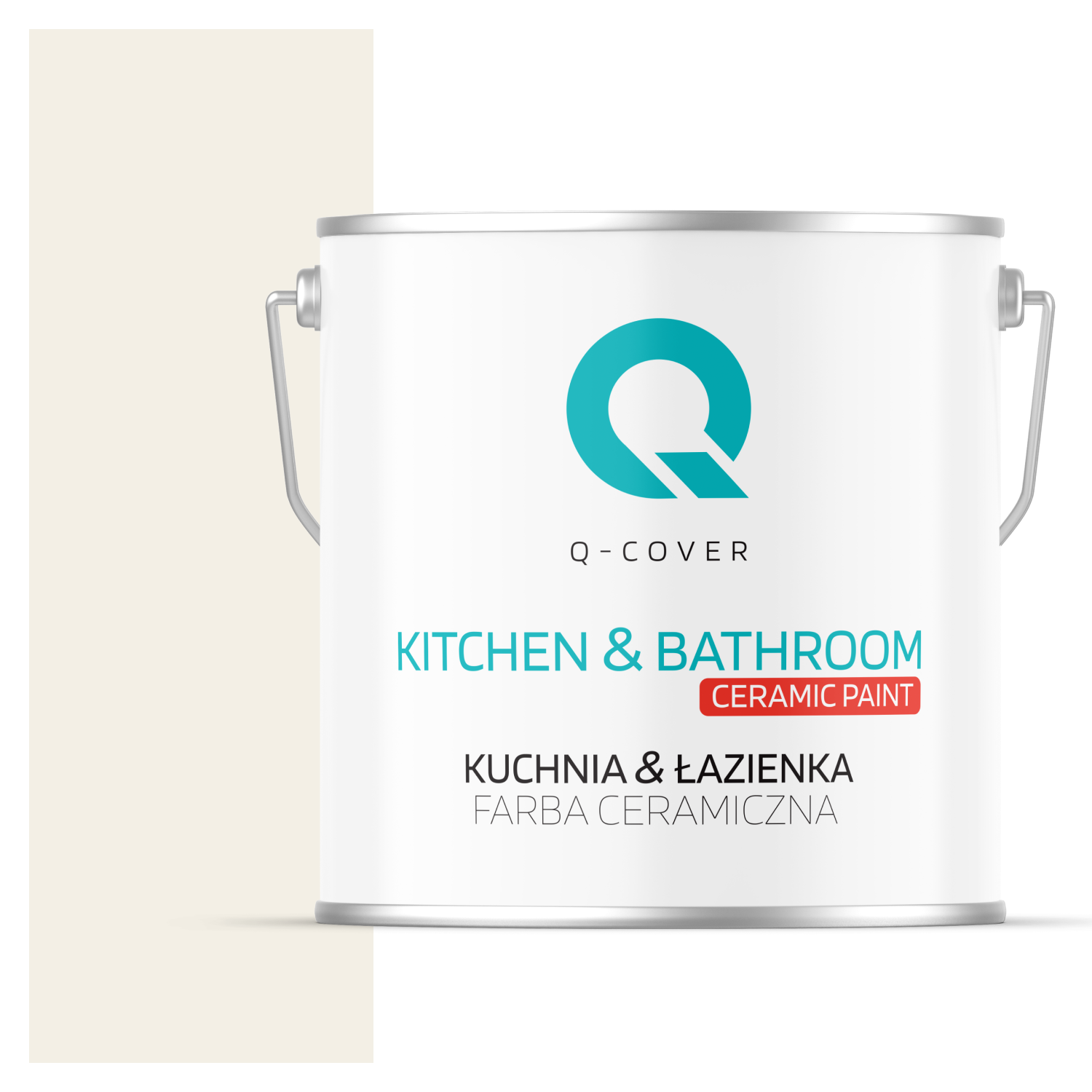 Farba Ceramiczna Kuchnia &amp; Łazienka Q-Cover Biel złamana w beż H3884 Głęboki Mat 5L