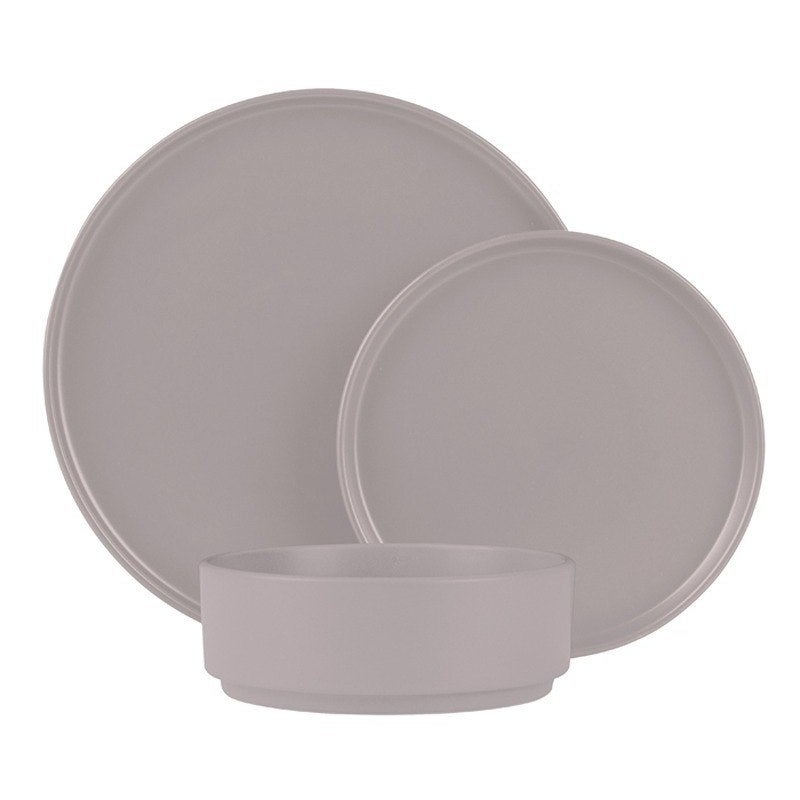 Platos de comedor 18 piezas colección taupe