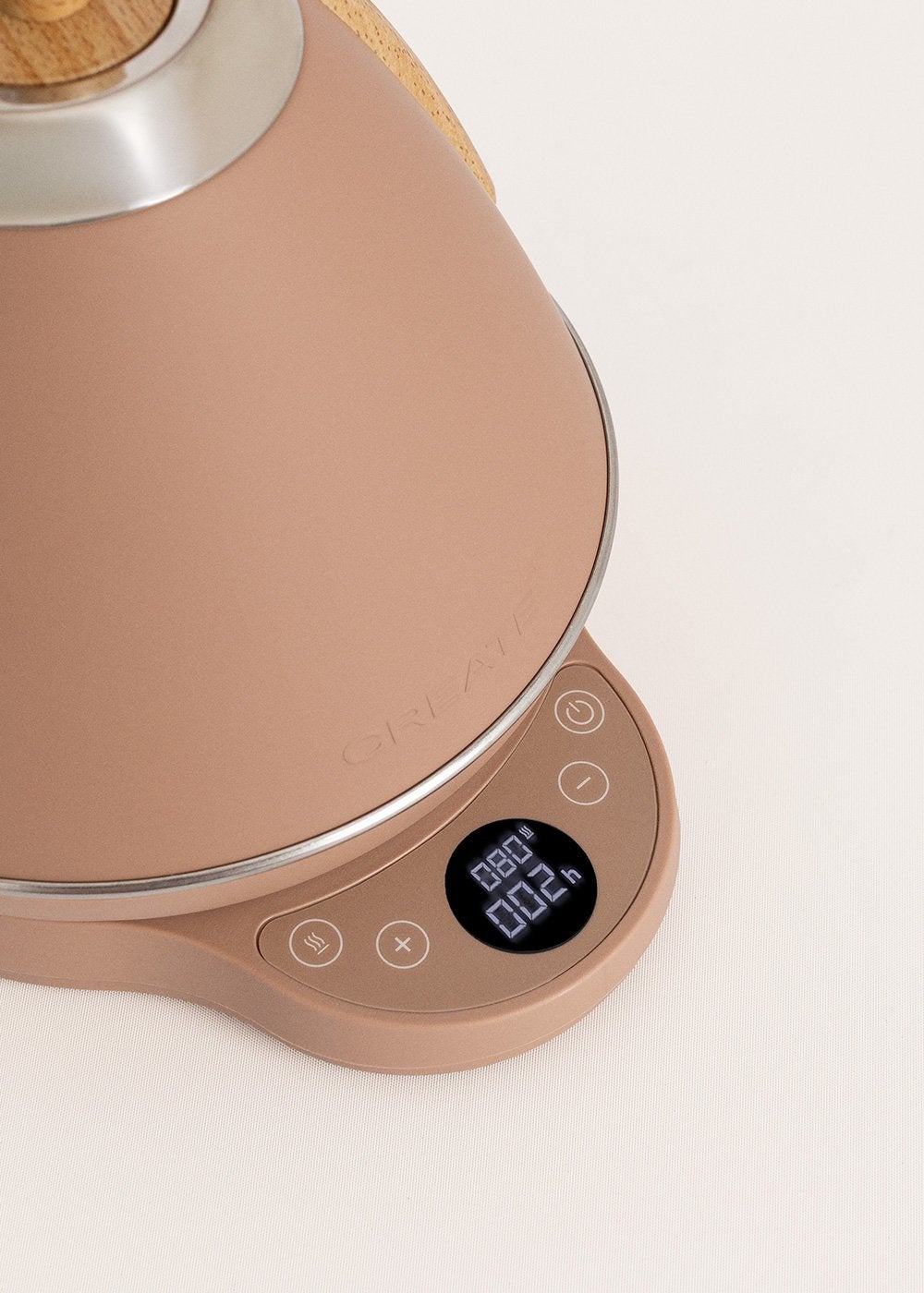 CREATE - KETTLE RETRO PRO - Bouilloire électrique 1 L avec contrôle de température - Moka - 6