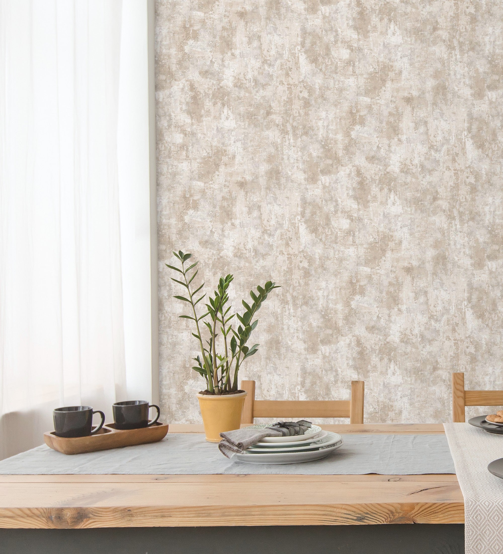 Papier peint stuc effet nacré beige - Velkan 681971 de GAULAN - Rouleaux de 10 m x 0,52 m - 6