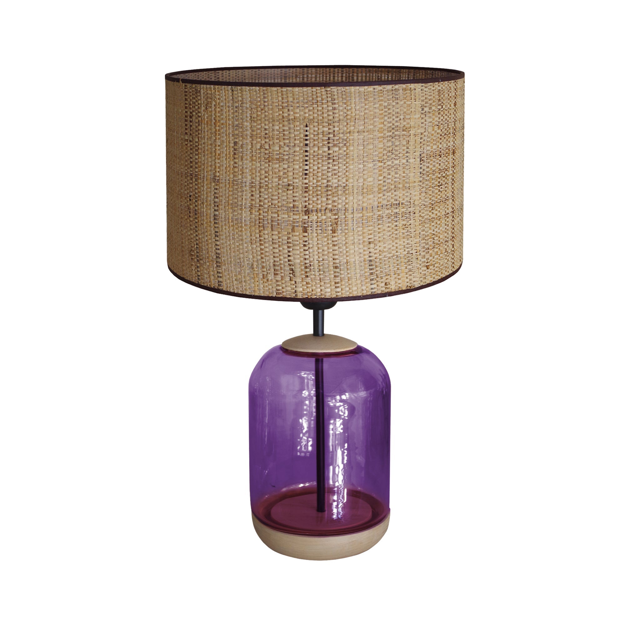 Lampe a Poser TOSEL ,métal,Violet ,H58xD30xP30cm | Leroy Merlin
