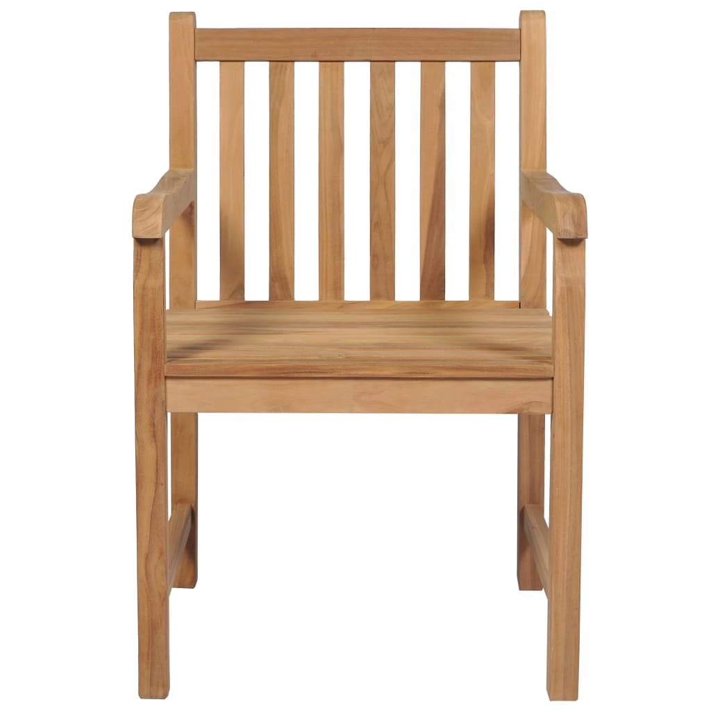 Chaise de jardin pliable sans coussin en Teck Multicouleur - 5