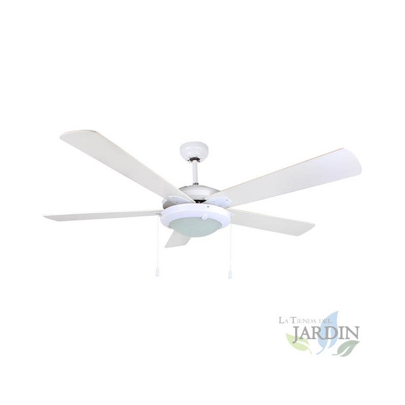 Ventilador de techo orbegozo | 5 palas | 132 cm | 60w | 3 velocidades | blanco | eficiencia energética