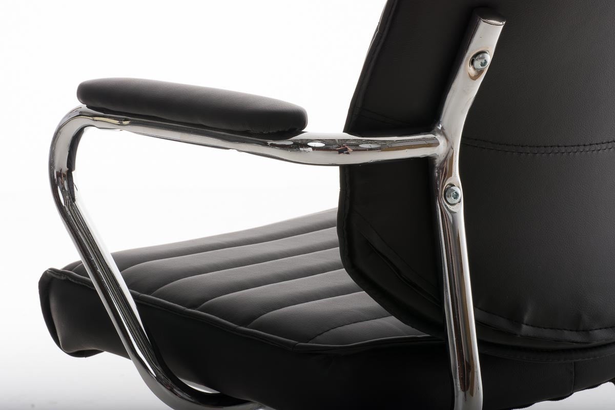 Fauteuil de bureau à roulettes en synthétique noir hauteur réglable BUR10001 - 5