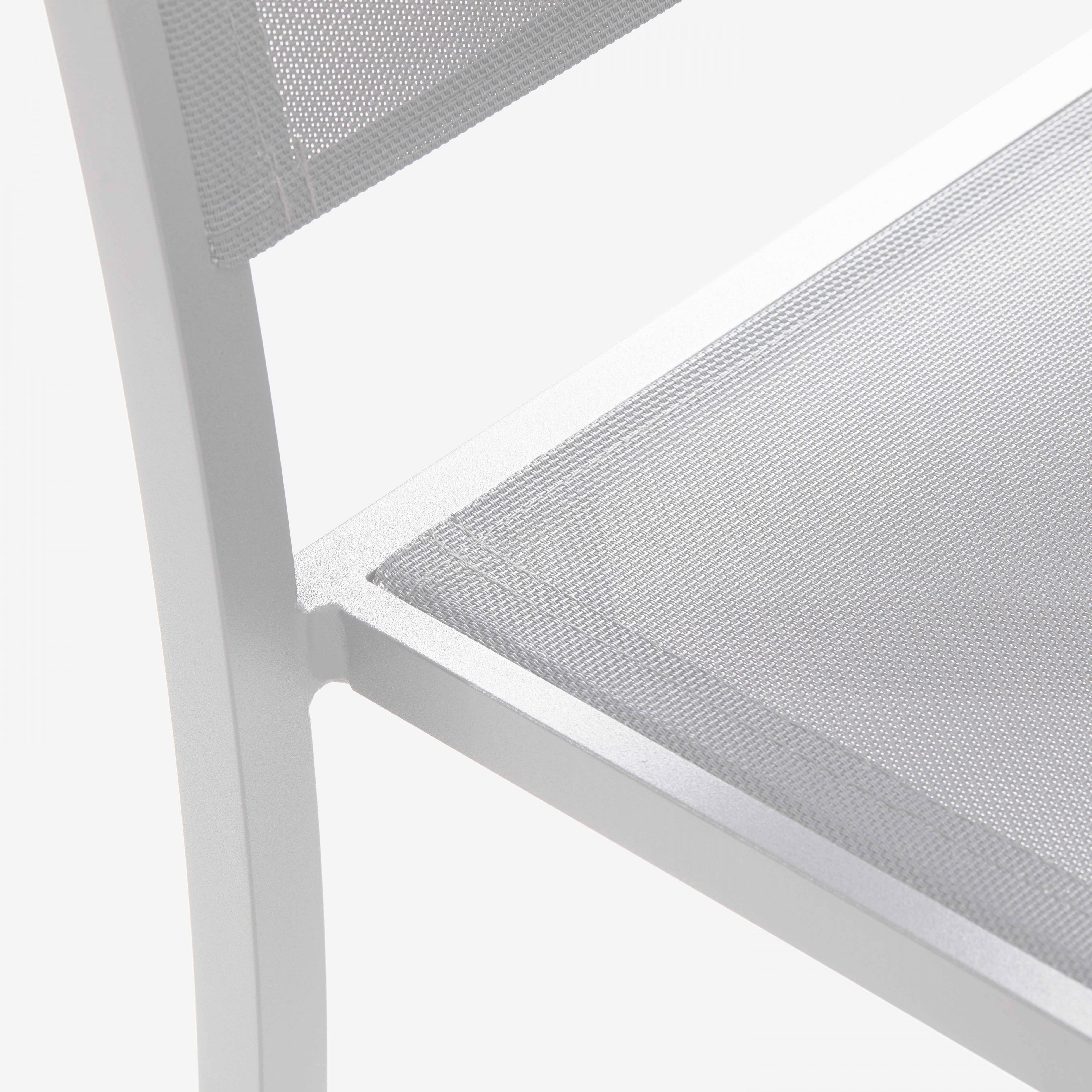 Lot de 2 Chaise de jardin sans coussin Nice en Aluminium Blanc - 7