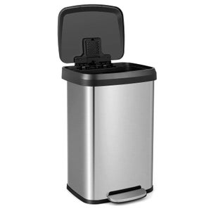 SUSTANIA Pattumiera da cucina, 50 l, inodore, con coperchio