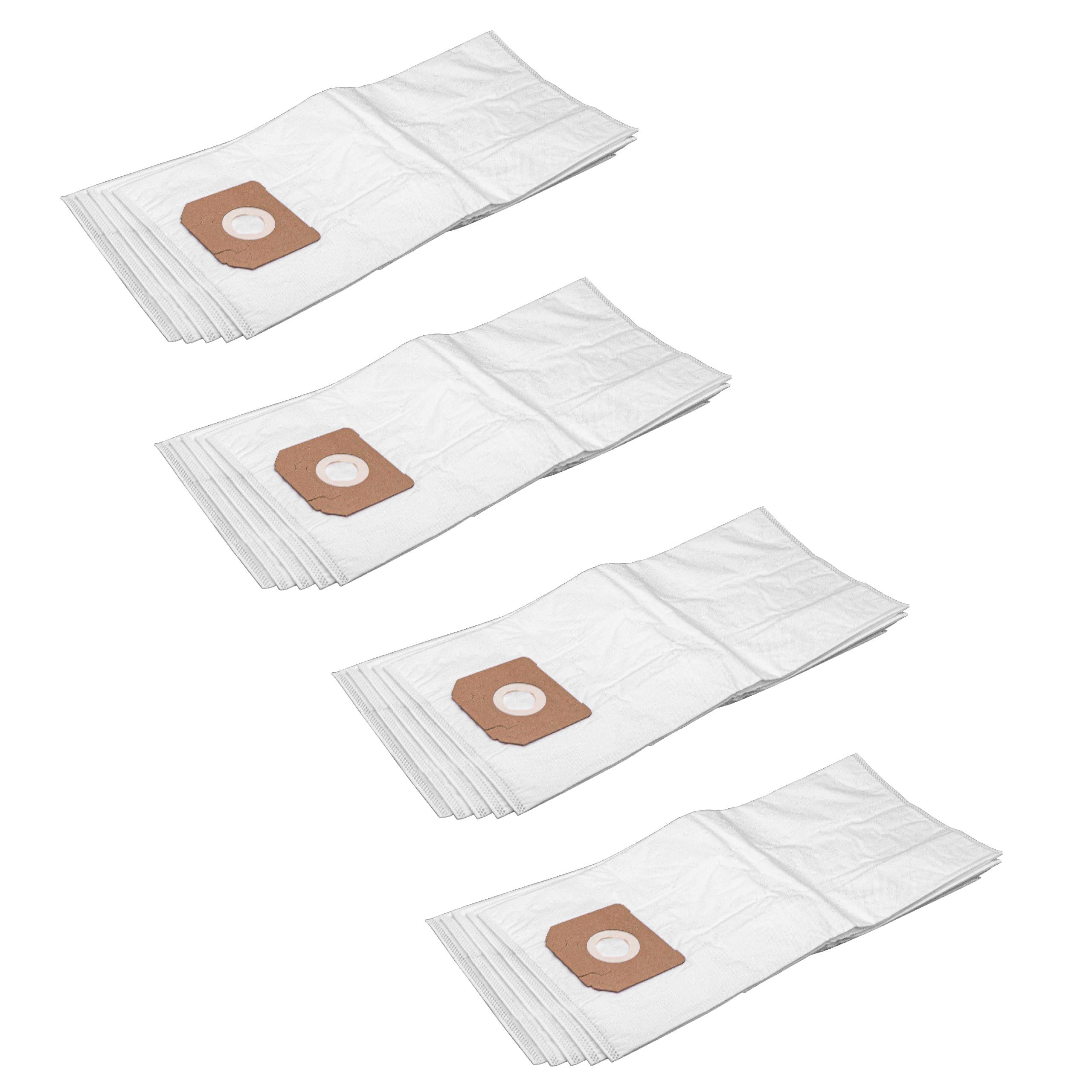 vhbw 20x sacs compatible avec Würth ISS 35-S, ISS 45-M ISS 55-S aspirateur - microfibres non tissées, blanc - 2