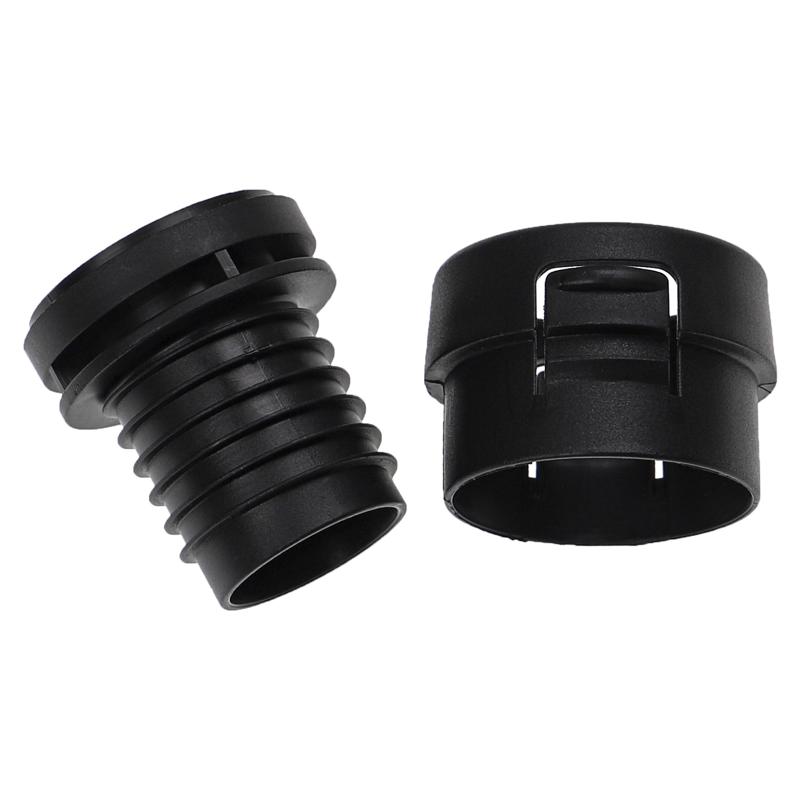 vhbw Kit de réparation du tuyau de l'aspirateur 2-pcs compatible avec Miele Flamenco, Floorcare - Maintenance, noir - 5