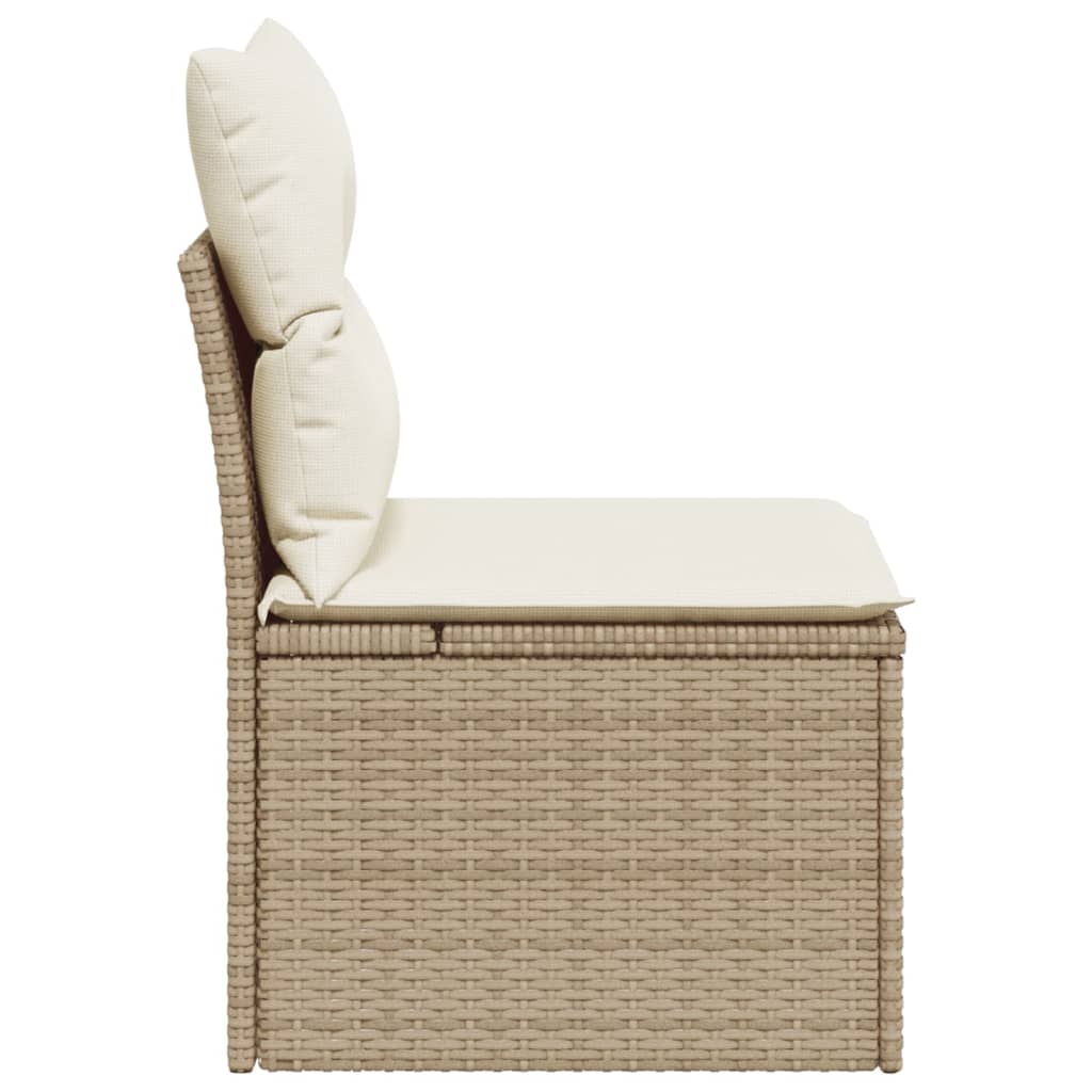 Canapé de jardin，Canapé d'extérieur，Banquette，Sofa de jardin sans accoudoirs coussins beige résine tressée CFW66188 - 5