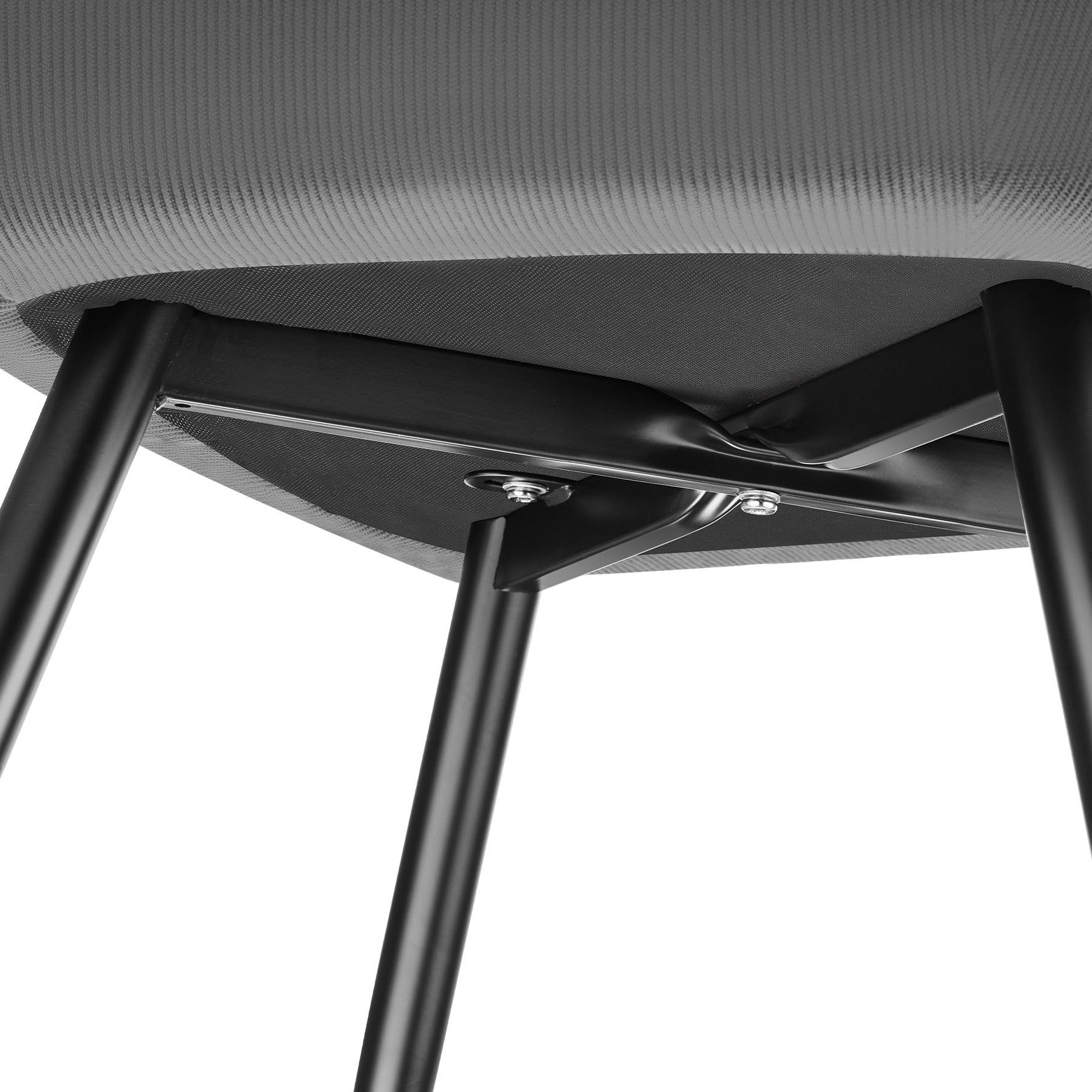 Set 4 sedie in velluto coste e poliestere imbottito effetto corda con gambe in acciaio 58x62x82 cm TECTAKE - 7