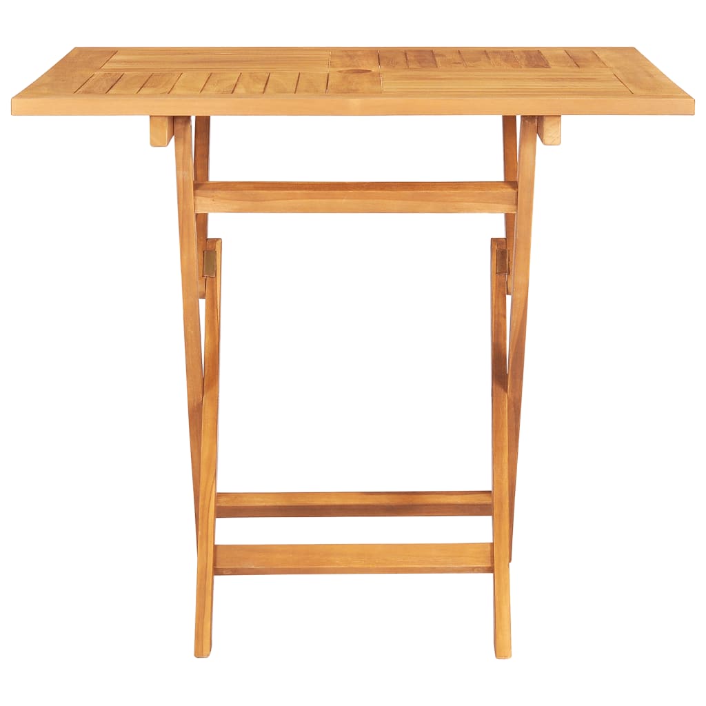 Table de jardin pliante en bois de teck massif 85x85x76 cm - 3