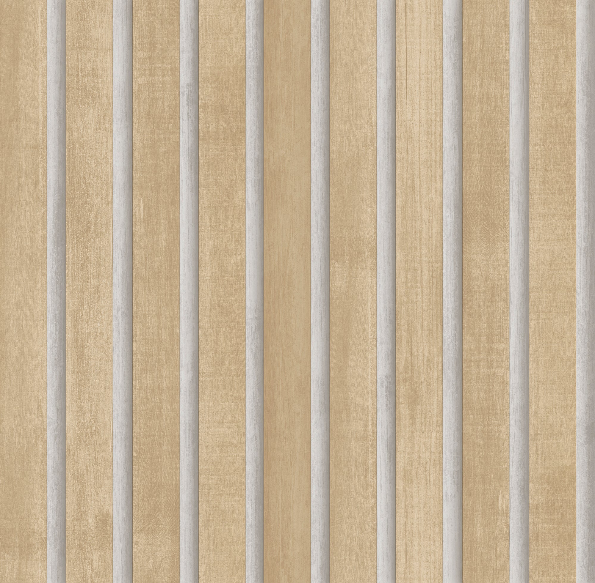 Tapeta drewniane panele ścienne 3d brązowymIbeżowym - 53 cm x 10 m - SANDERS &amp; SANDERS