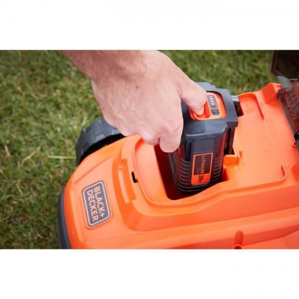 Tondeuse a Gazon a Gazon Electrique Sans Fil 36V BCMW3336L1-QW - BLACK+DECKER - Coupe 33cm - Batterie 2,5 Ah - Mulching - 5