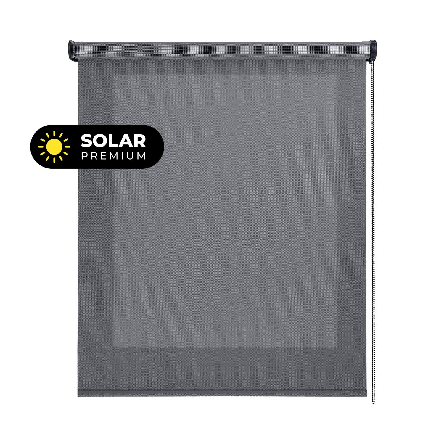 Estores enrollables screen premium con tejido técnico de alta calidad y acabados en aluminio con tubo grueso de 38 mm estor gris oscuro 200x180 cm