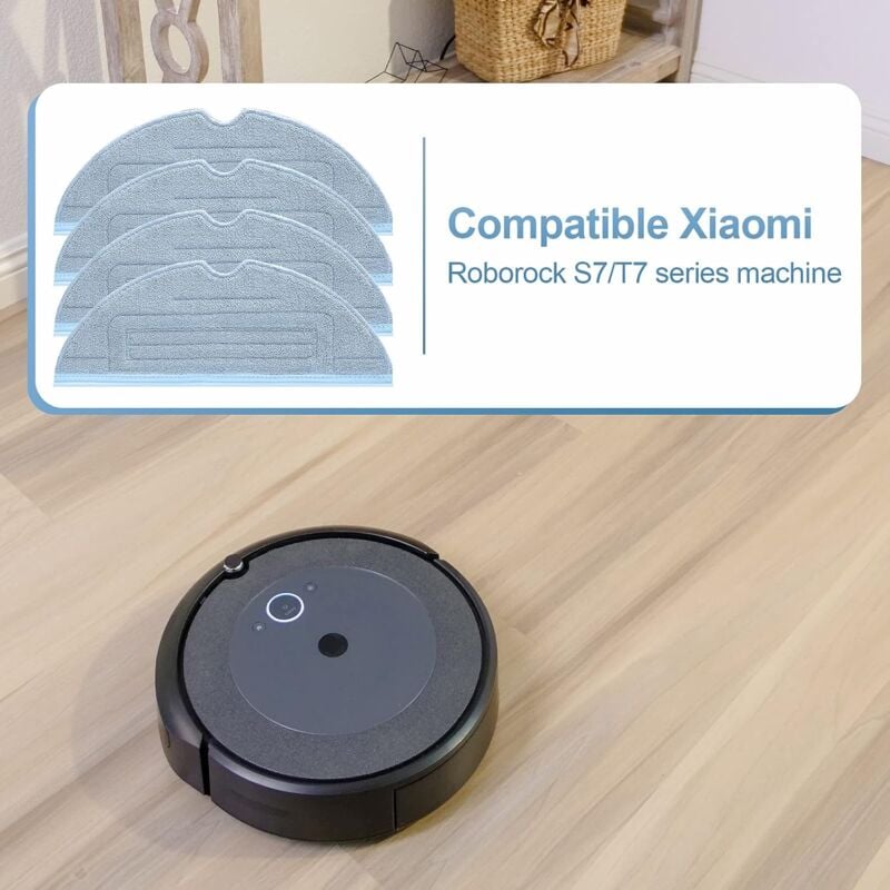 6pcs Serpillière pour Roborock S7 Pro Ultra S7 MaxV Ultra S7 Plus S7 Max Pièces de Rechange Accessoires pour Roborock S7 T7s T7s Plus Robot Aspirateur - 2
