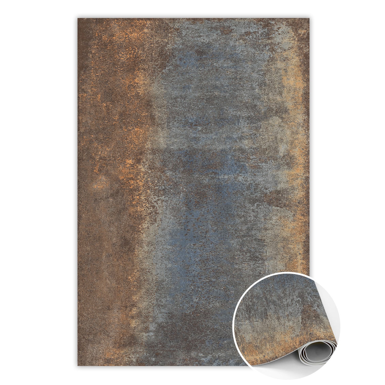 Mata winylowa do przedpokoju zardzewiała blacha, dywan PCV industrialny wewnętrzny 150x225 cm – Tulup