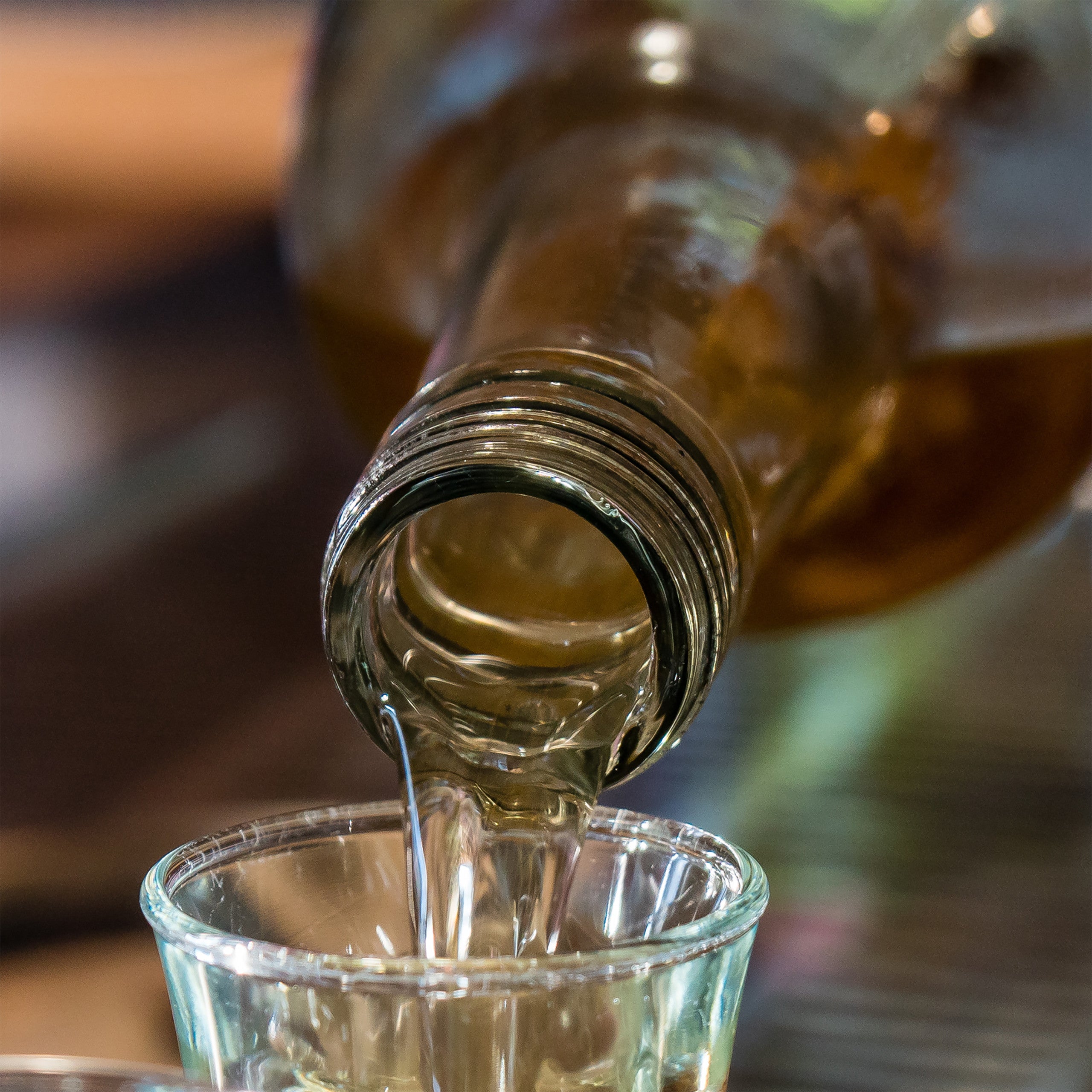 3x Set Bicchieri Shot, 6 Bicchierini da Liquore 4 cl, Pratico Vassoio 1/2 Metro, Divertente Idea Regalo, marrone - 3