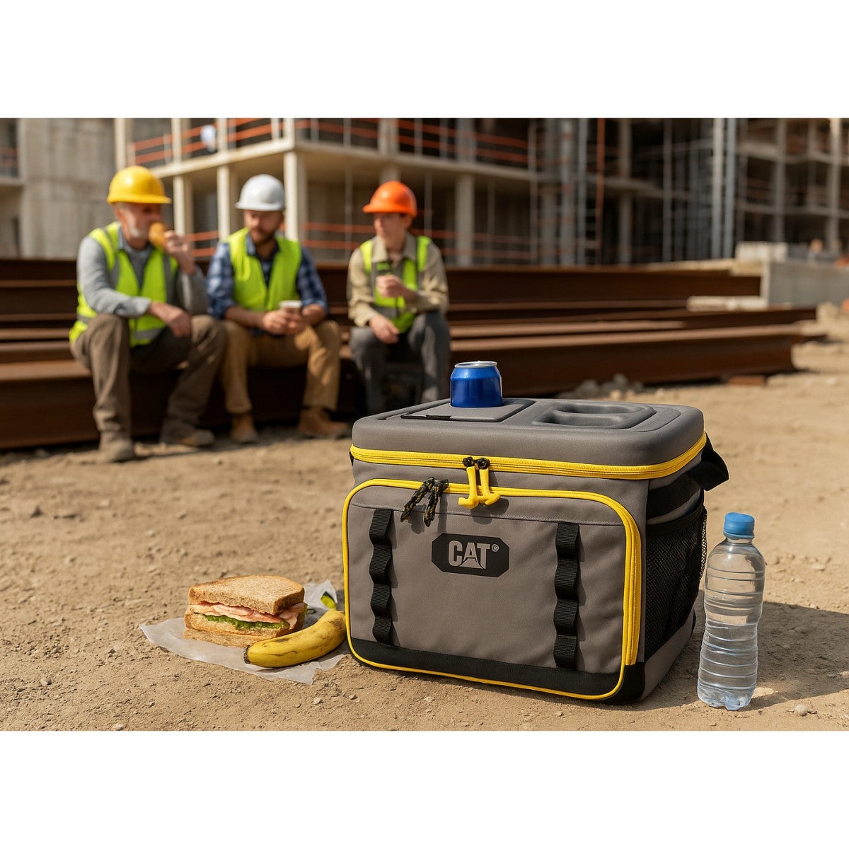 Cooler portátil Saco refrigerador 35 Litros Grande volume Site Camping Praia Caterpillar - 3