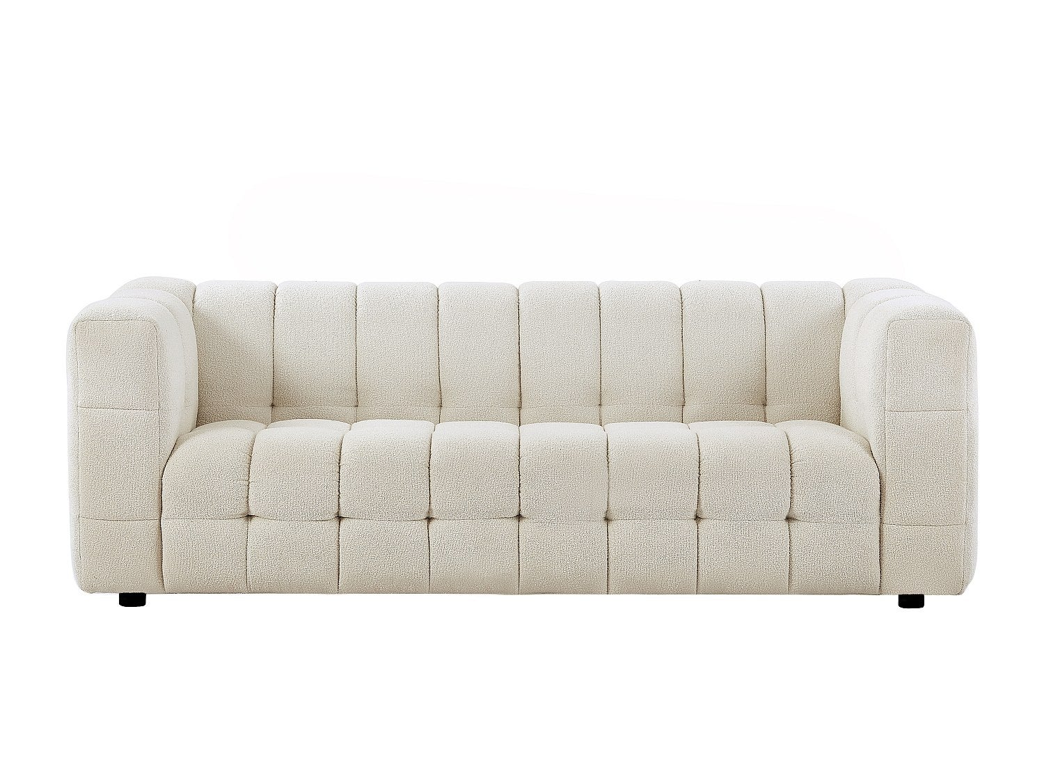 Canapé 3 places en tissu bouclette blanc ivoire LERICI de Pascal Morabito - 2