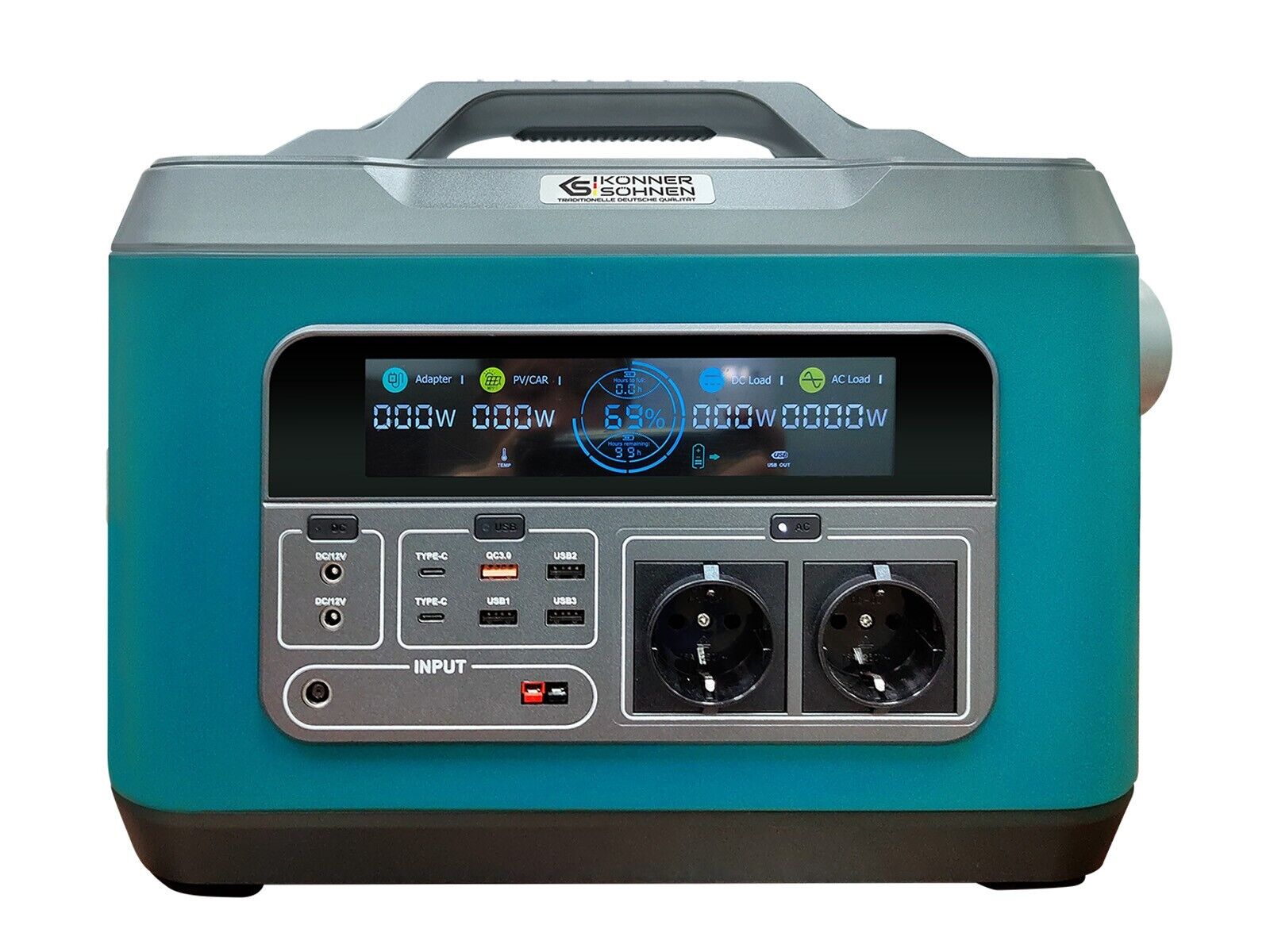 Station D'alimentation Portable 1200W - Batterie Lithium 1110Wh - Sorties AC, DC, USB-C - Pour Camping, Panneaux Solaires