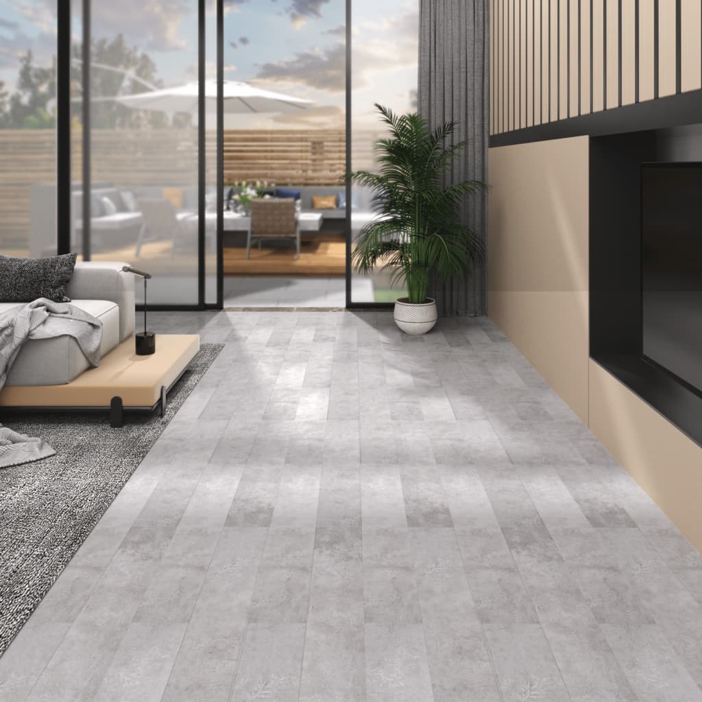 Vidaxl lamas para suelo no autoadhesivos pvc gris tierra 5,26 m² 2 mm