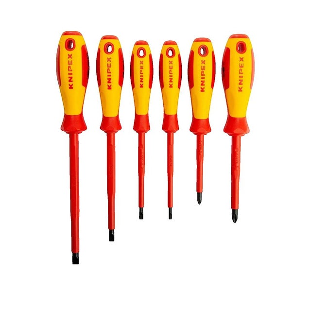Knipex VDE Jeu de tournevis 6 pièces vis à fente, cruciforme Phillips