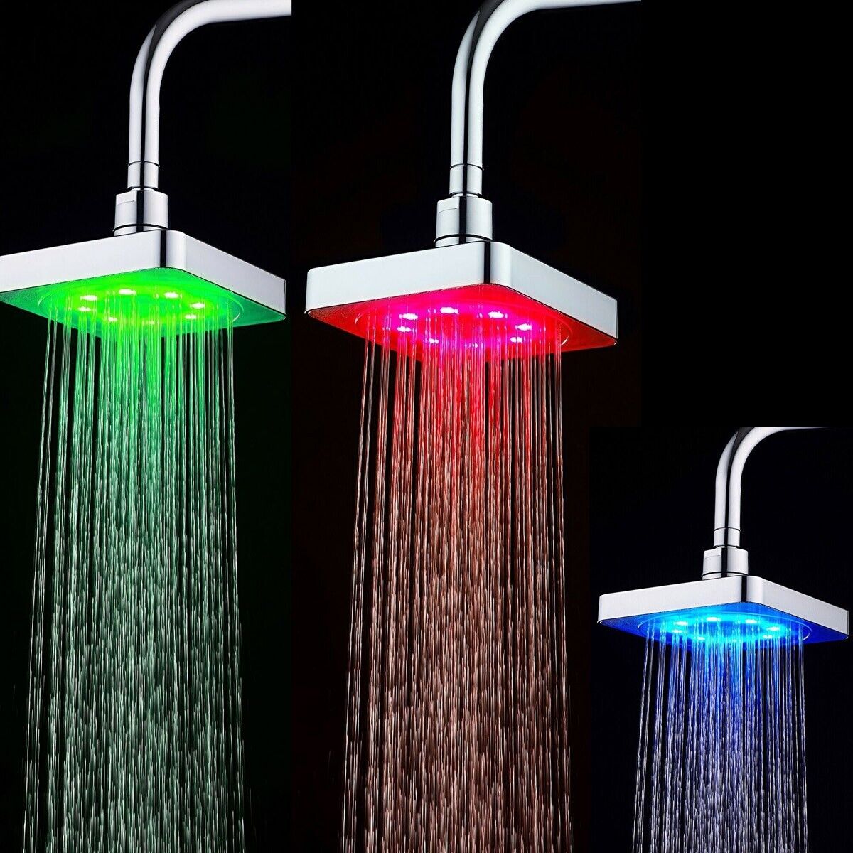 ZVD 1 Soffione Doccia A LED, Soffione Doccia Automatico Ad Alta Pressione Con Cambio Colore A 7 Colori Soffione Doccia Universe Per Bagno Di Casa Hotel Cromato 88570252