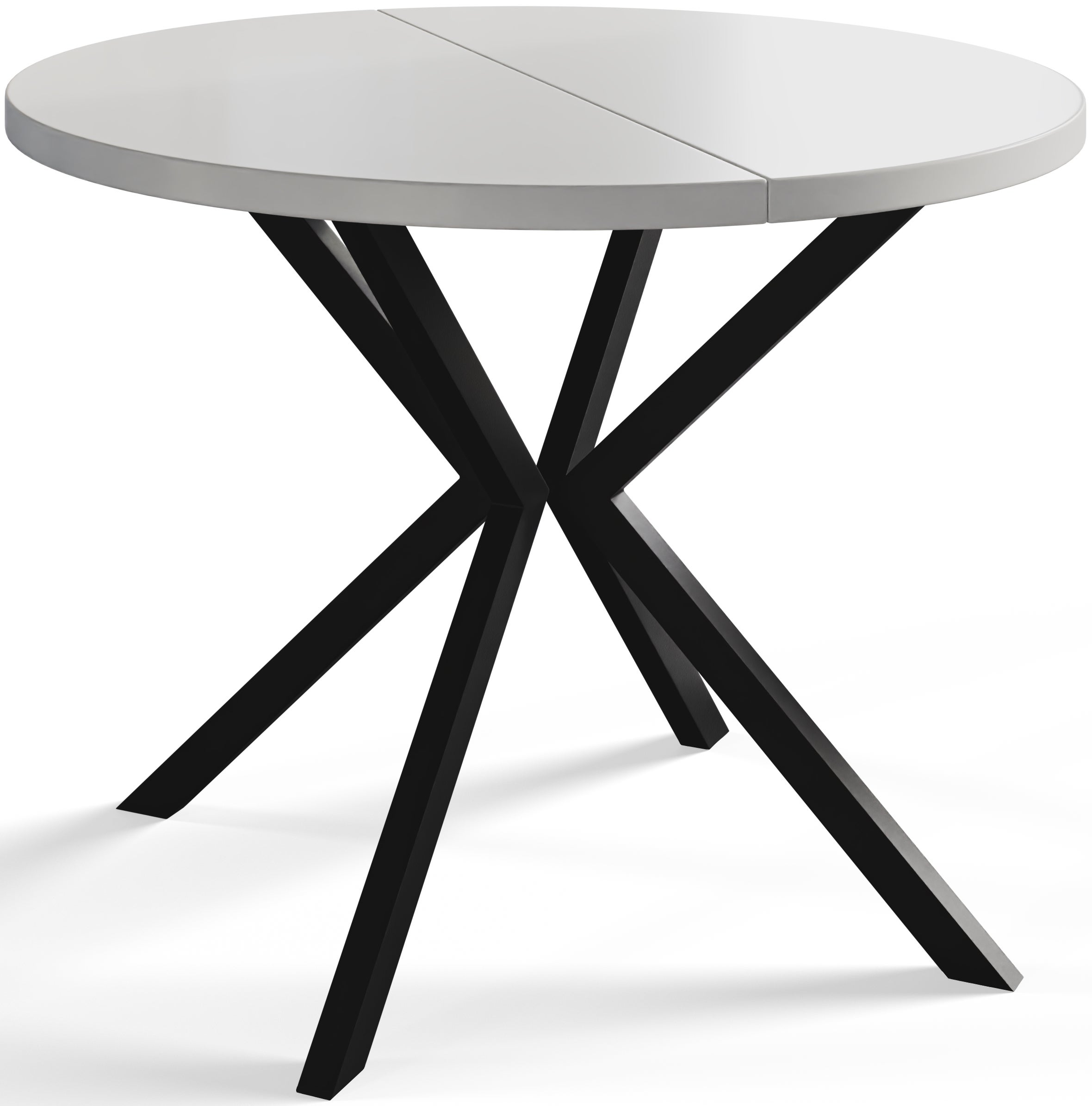 Table à manger ronde LITEN, table à rallonges Diamètre: 100cm/180cm ...