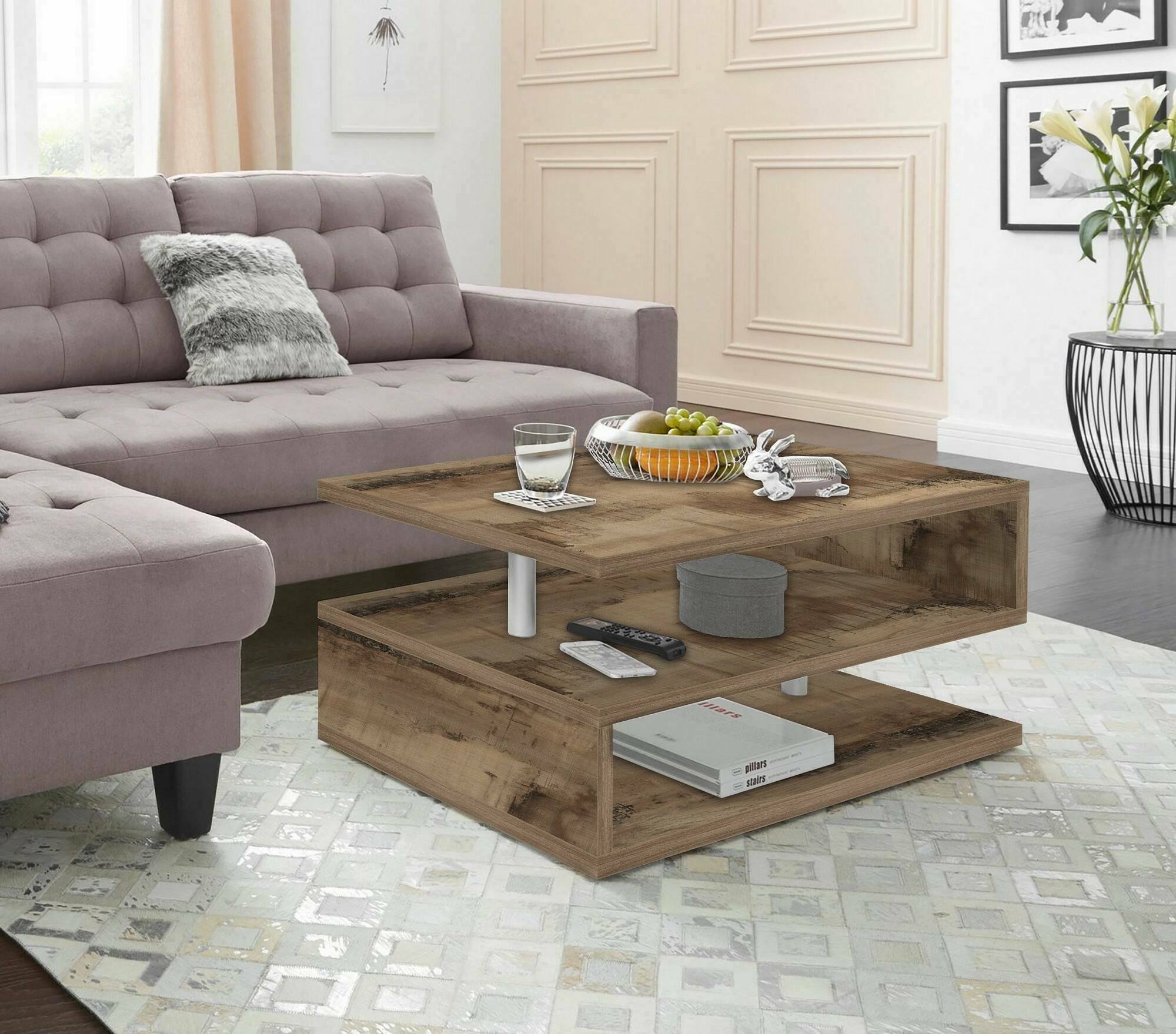 Table basse Goffredo, Table basse de salon, Meuble de rangement bas ...