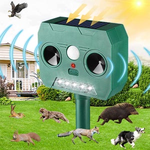 Répulsif à Ultrasons Solaire COODAY - Anti Souris, Chats, Oiseaux, Écureuils Pour Jardin (Étanche)