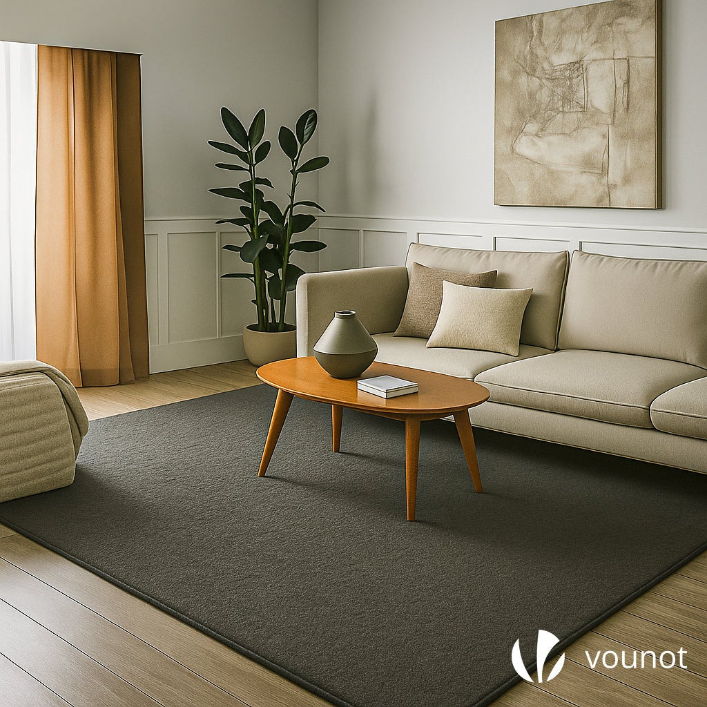 VOUNOT® Alfombra Moderna para Salón 200x300 cm, Antracita - 7