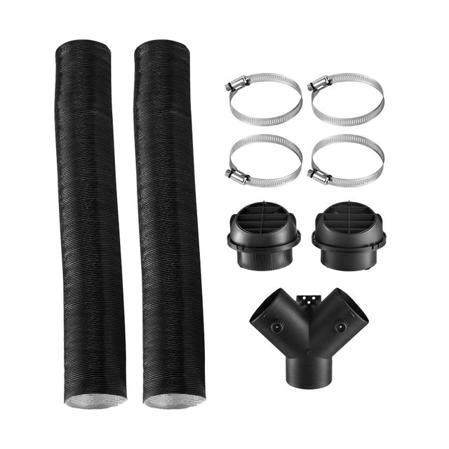 Kit ventilation pour conduit chauffage diesel VEVOR, évent sortie d'air chaud de 7,6 cm, pour chauffages diesel stationnement 2&nbsp;kW, 5&nbsp;kW et 8&nbsp;kW, noir