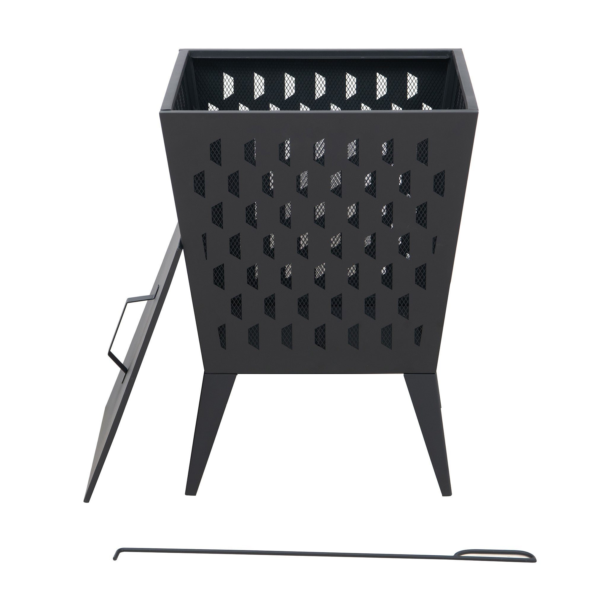 Kosz ogniowy stalowy ALBANI - Ø51cm, czarny