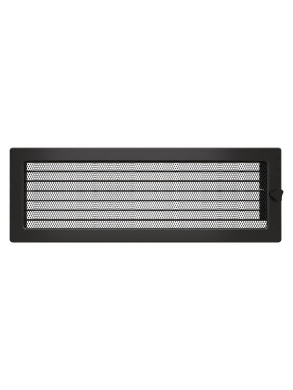 Grille D'Aération Graphite 450mm Avec Moustiquaire - ABS, Pour Conduit De Ventilation