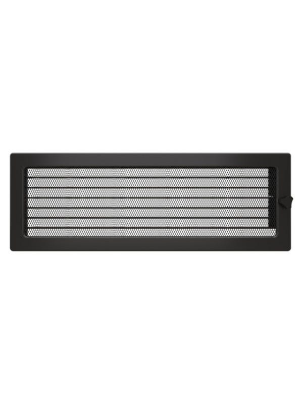 Grille De Ventilation Kratki – 17x30 Cm, Graphite, Une Persienne, Acier Peint, Pologne