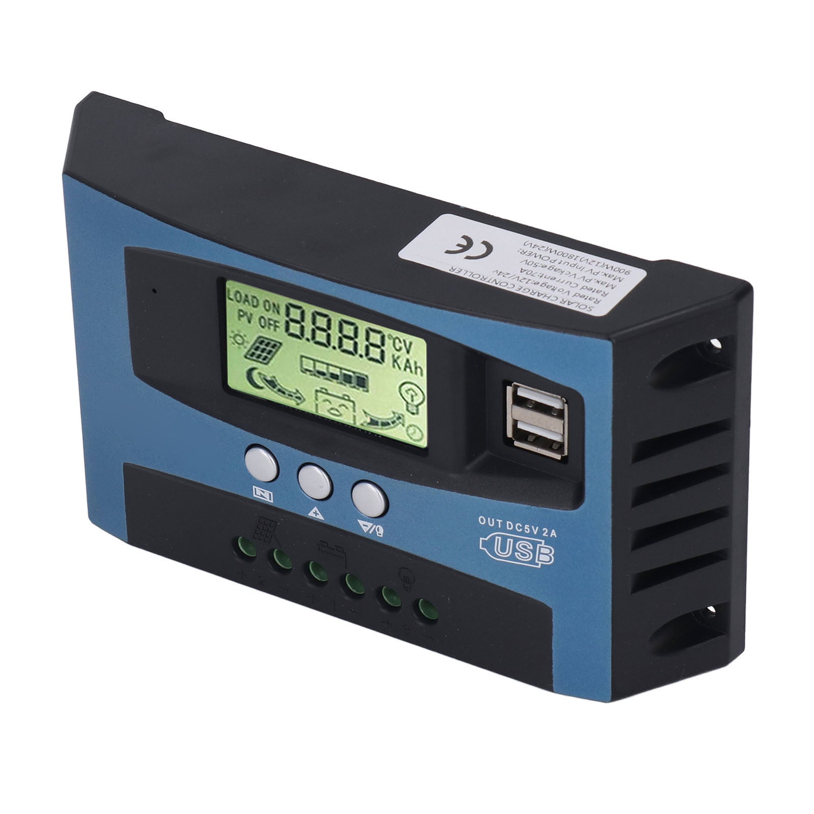 controlador de automóvelga solar MPPT monitorização Charging Real Time ecrã digital Solar FV controlador de automóvelga 12V 24V 70A - 6