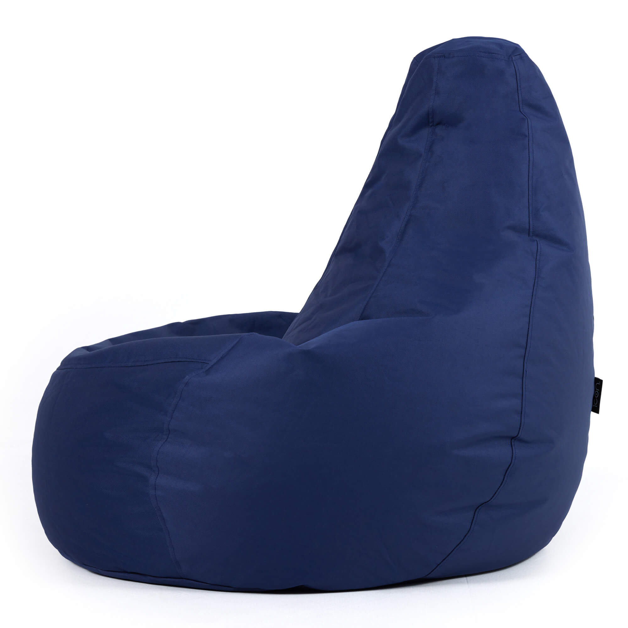 Pouf reclinabile con schienale alto Icon per interni ed esterni, soggiorno, giardino, blu navy, 84x84 cm, Oeko-Tex® - 5